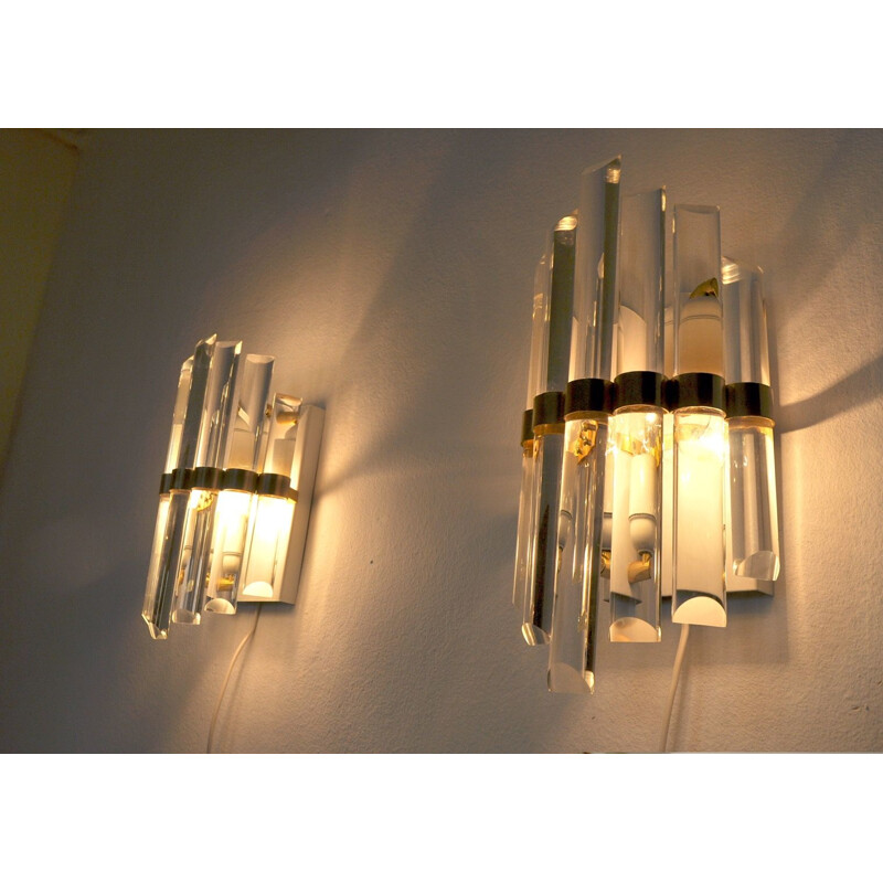 Pair of vintage sconces by Venini, Italy 1970s