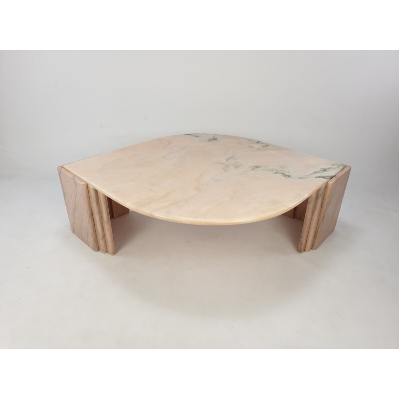 Vintage marble coffee table, Italy 1980