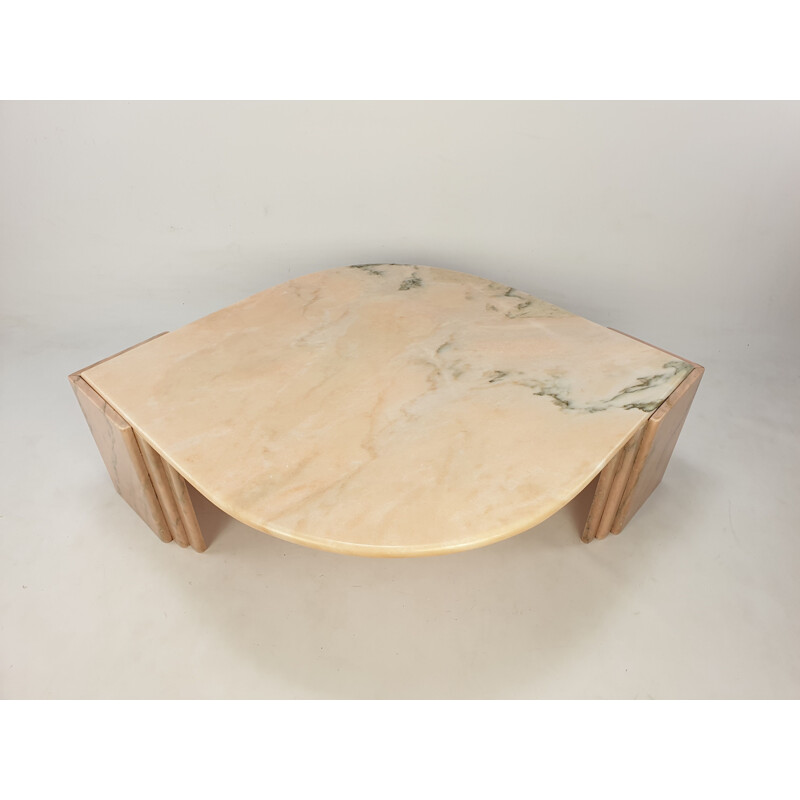 Vintage marble coffee table, Italy 1980