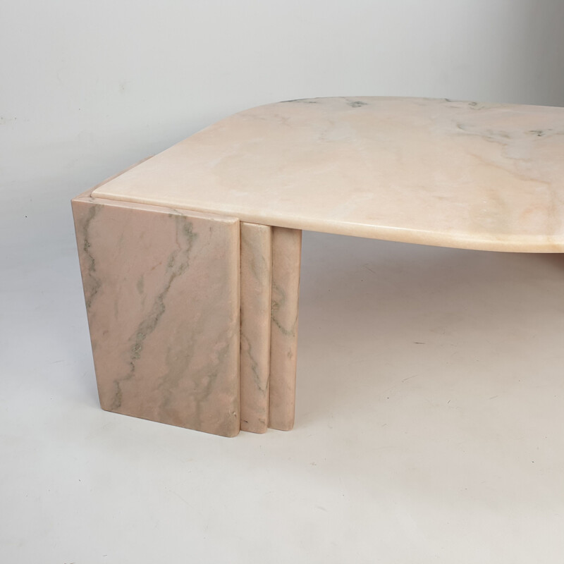 Tavolino in marmo vintage, Italia 1980