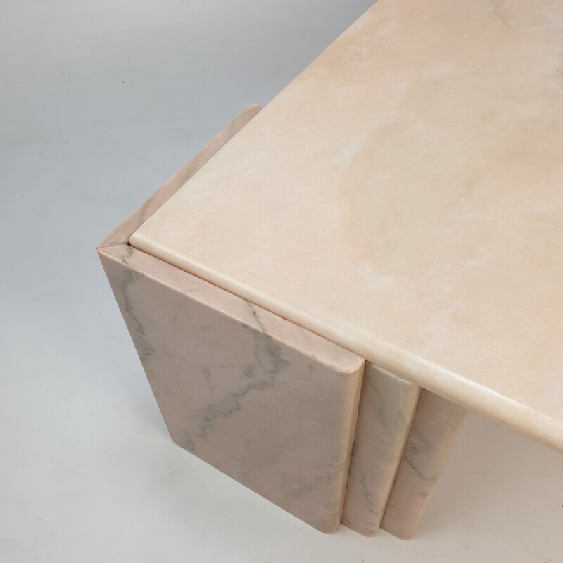 Vintage marble coffee table, Italy 1980