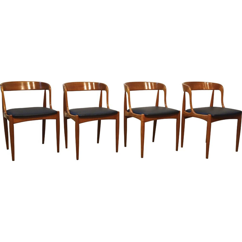 Set of 4 vintage chairs by Johannes Andersen for Uldum Mobelfabrik, Scandinavian 1960s