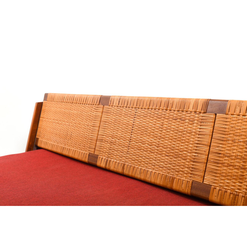 Vintage Daybed GE-258 in Teak and Wicker Cane by Hans J. Wegner 1954s