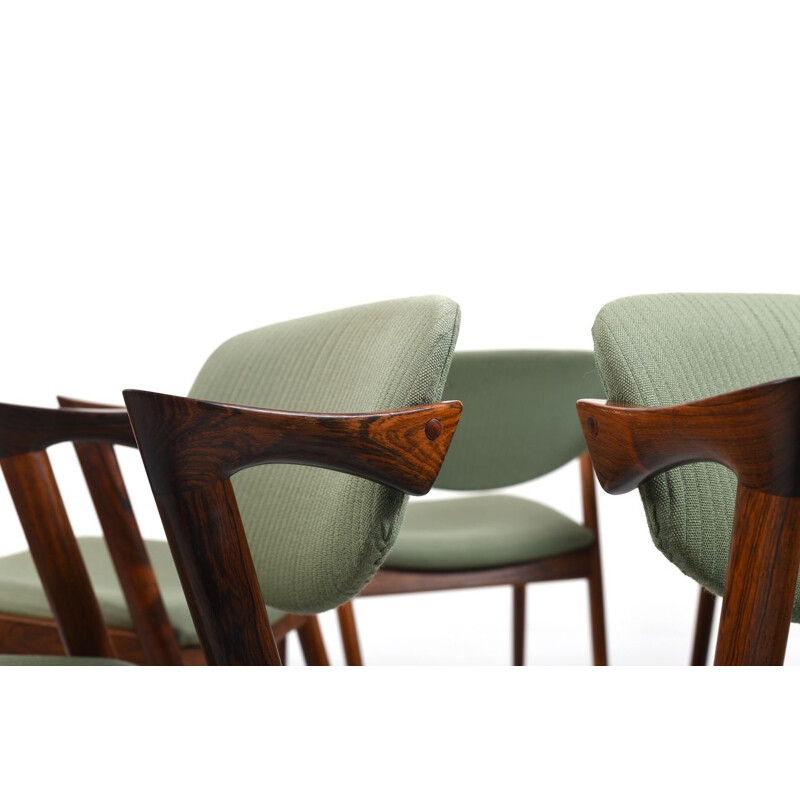 Set of 6 vintage Model No.42 Z-Chairs by Kai Kristiansen 1960s