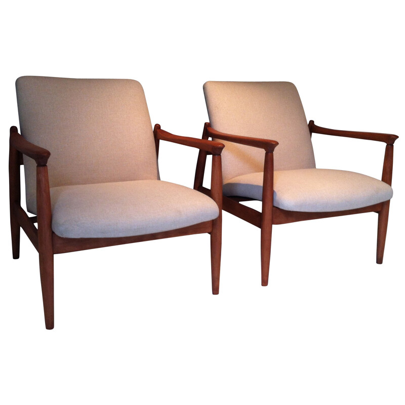 Pair of teak armchairs Soviets - 1970s