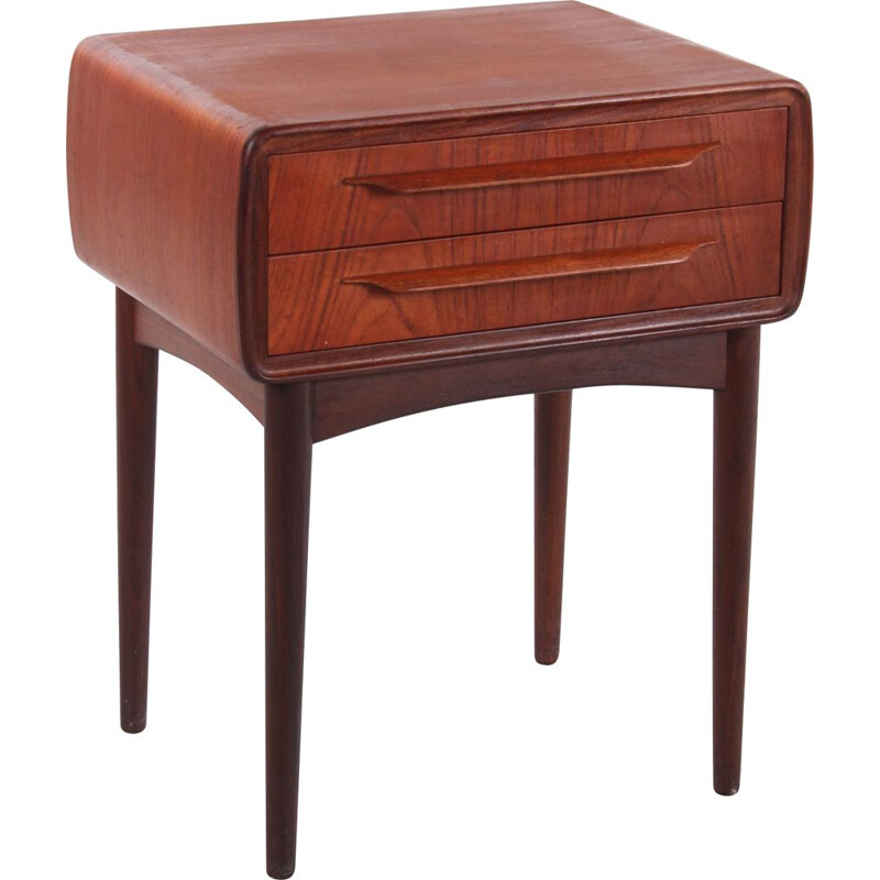 Vintage teak nightstand by Johannes Andersen for CFC Silkeborg, Danish 1960s