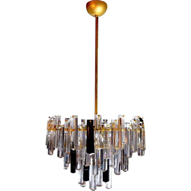 Vintage two-tone Murano glass chandelier by Paolo Venini, Italy 1970s