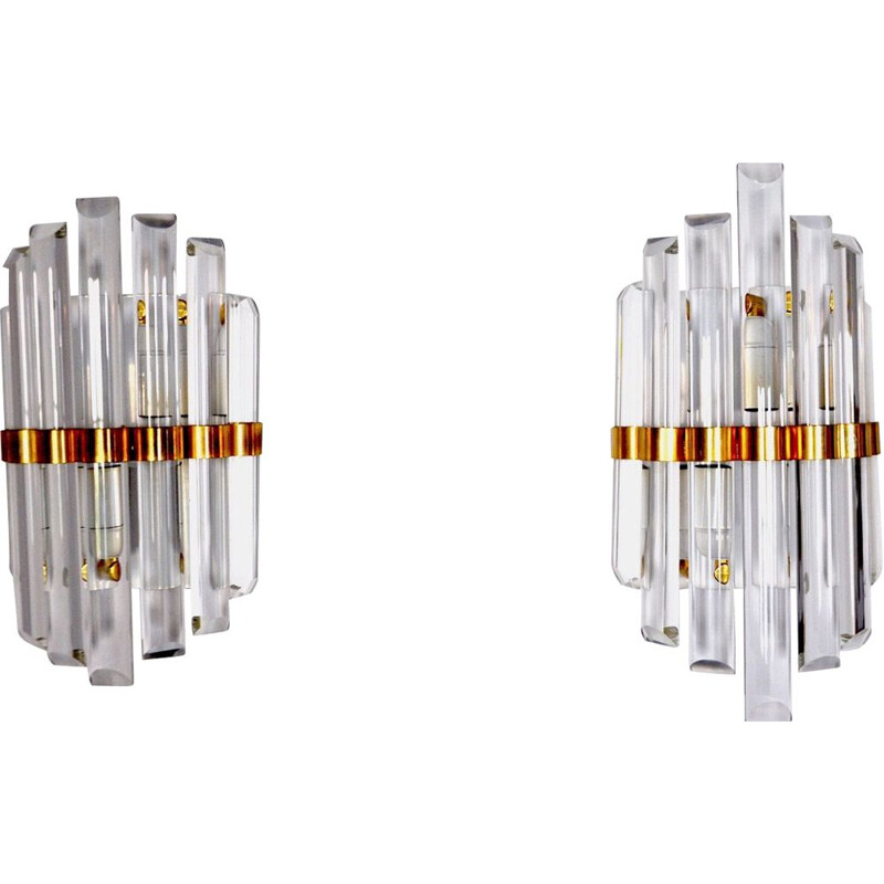 Pair of vintage sconces by Venini, Italy 1970s