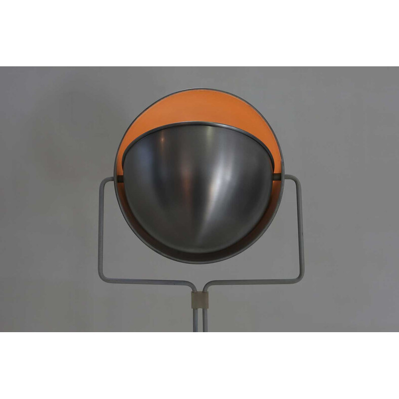 Vintage metalen en aluminium vloerlamp met eclipsvoet van E. Jelle Jelles voor Raak Amsterdam, 1964