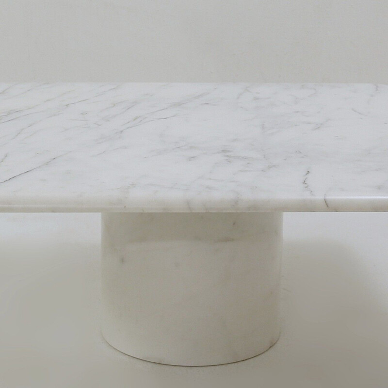 Vintage Square white marble coffee table