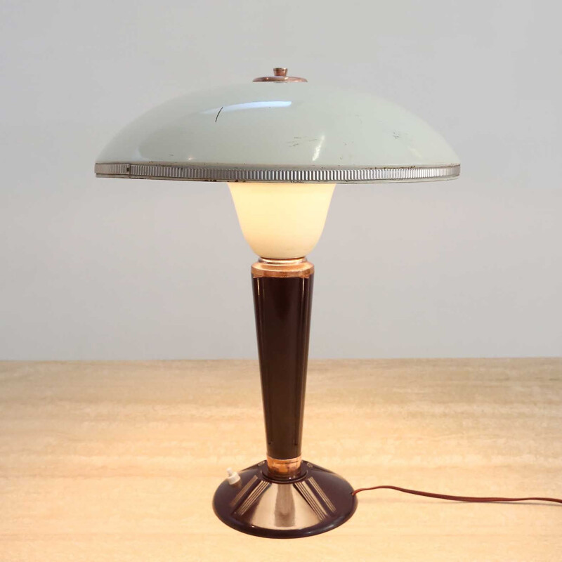 Vintage Eileen Gray table lamp for Jumo, French 1940s