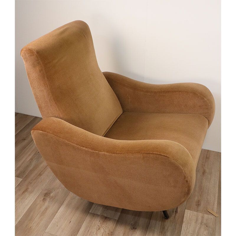 Vintage velvet armchair 1950s