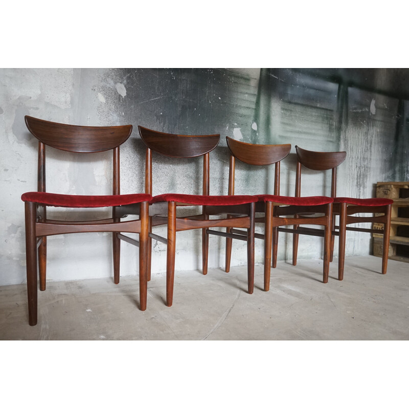 Set of 4 vintage Rosewood Dining Chairs by Harry Ostergaard for Skovby