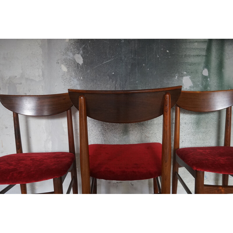 Set of 4 vintage Rosewood Dining Chairs by Harry Ostergaard for Skovby