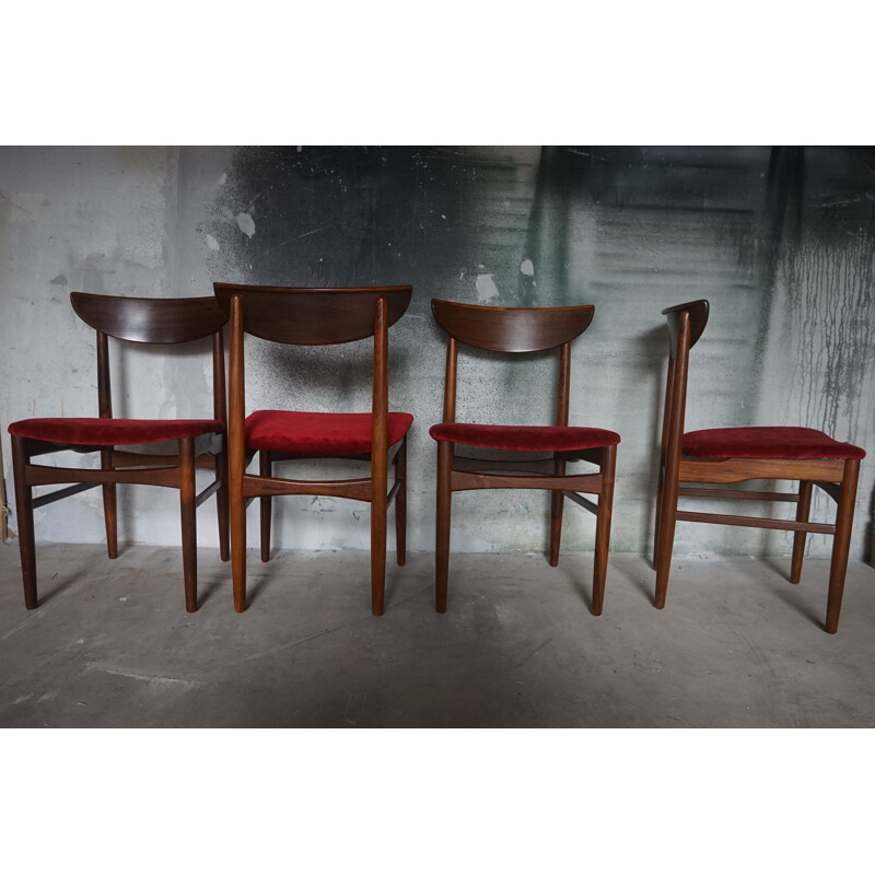 Set of 4 vintage Rosewood Dining Chairs by Harry Ostergaard for Skovby