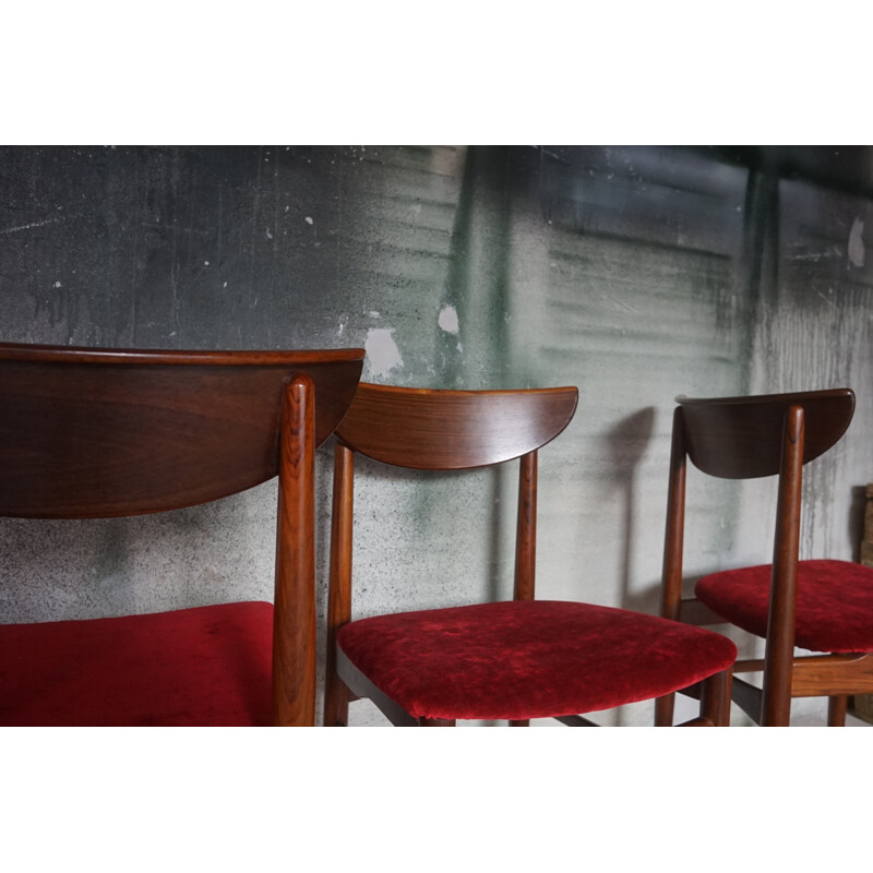 Set of 4 vintage Rosewood Dining Chairs by Harry Ostergaard for Skovby