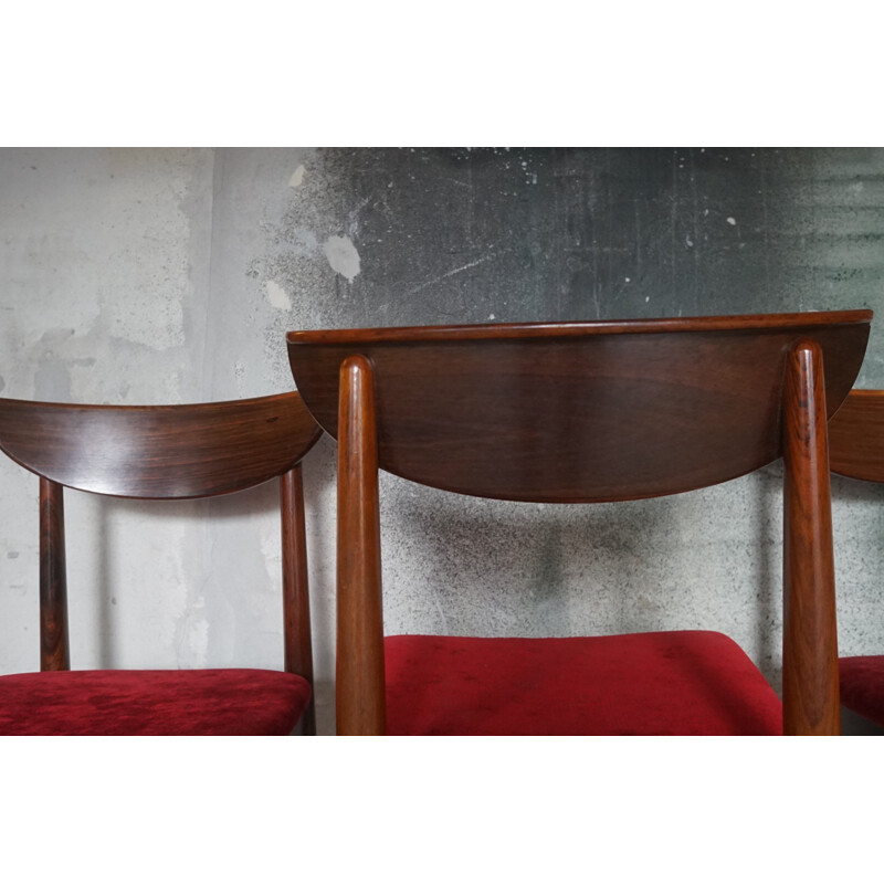 Set of 4 vintage Rosewood Dining Chairs by Harry Ostergaard for Skovby