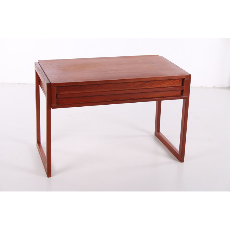 Vintage Teak sewing kit side table, Danish 1960s