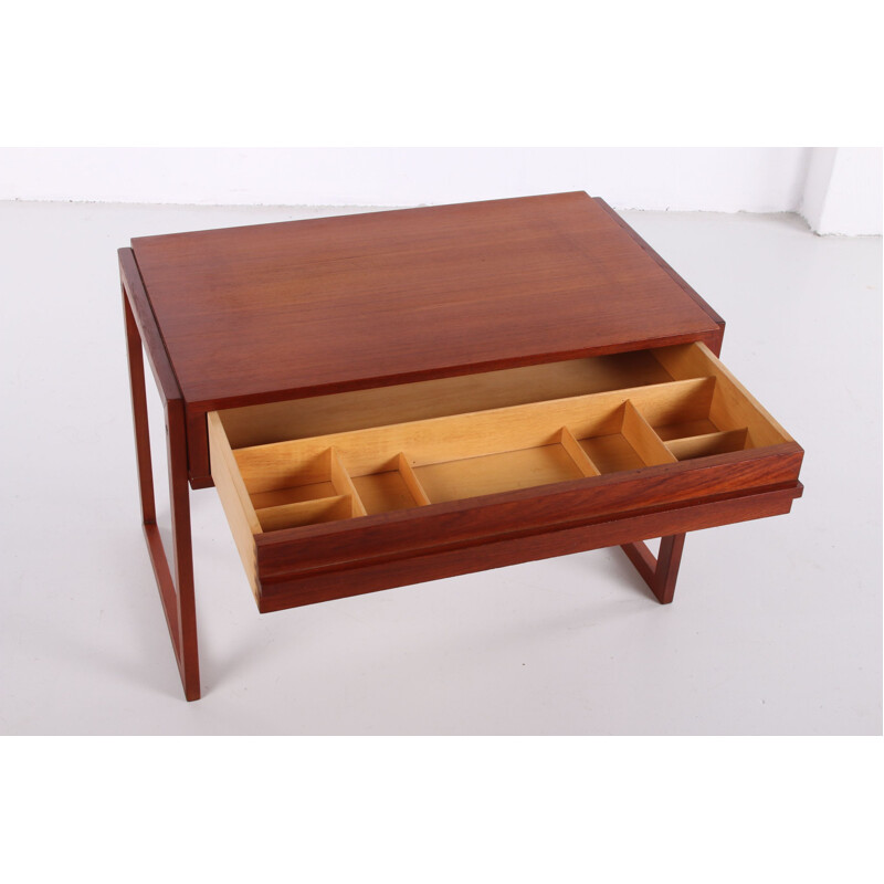 Vintage Teak sewing kit side table, Danish 1960s