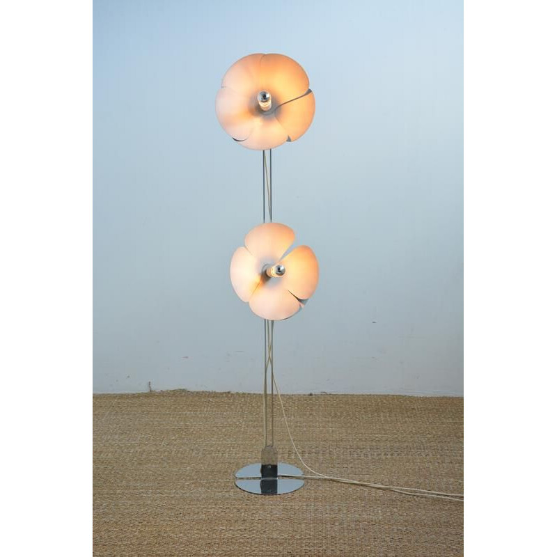 Vintage floor lamp model 2083 called "Fleurs" by Olivier Mourgue, Disderot edition