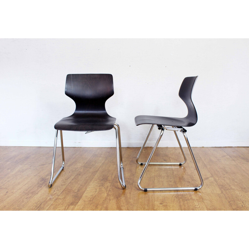 Pair of vintage chairs by Adam Stegner for Pagholz