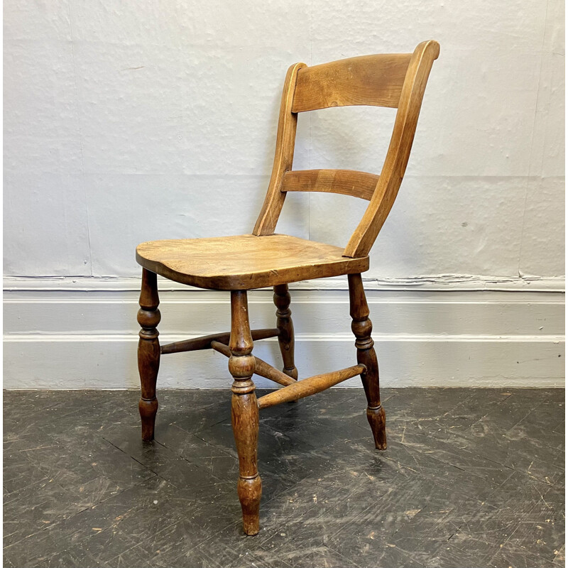 Vintage Victorian Wooden Kitchen Dining Chair 