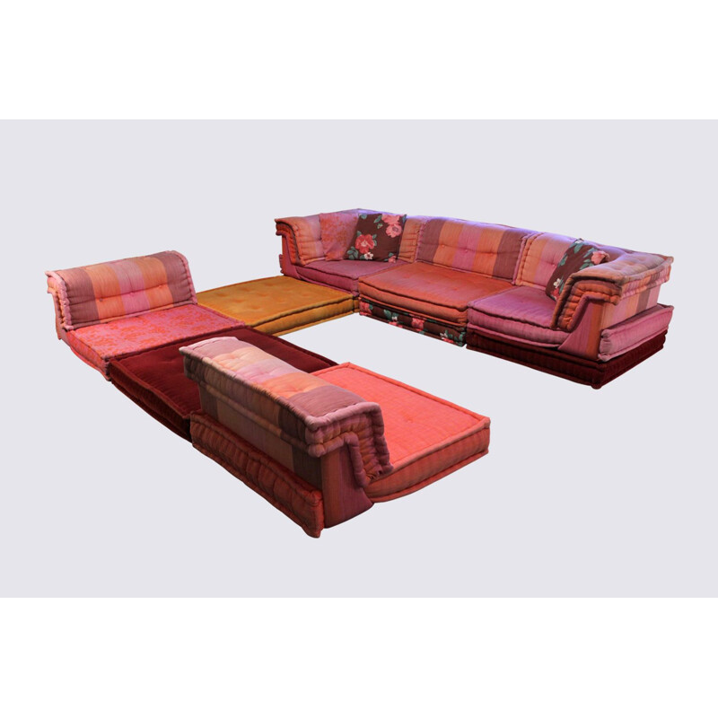 Vintage Mah Jong sofa by Hans Hopfer for Roche Duoois