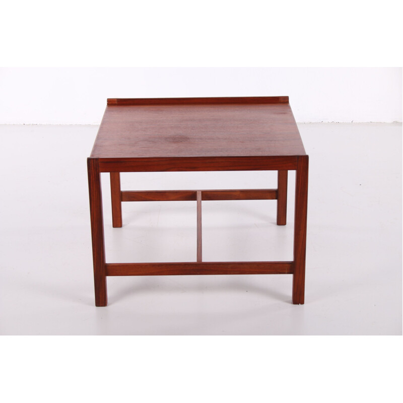 Vintage teak coffee table with raised edge, Denmark 1960