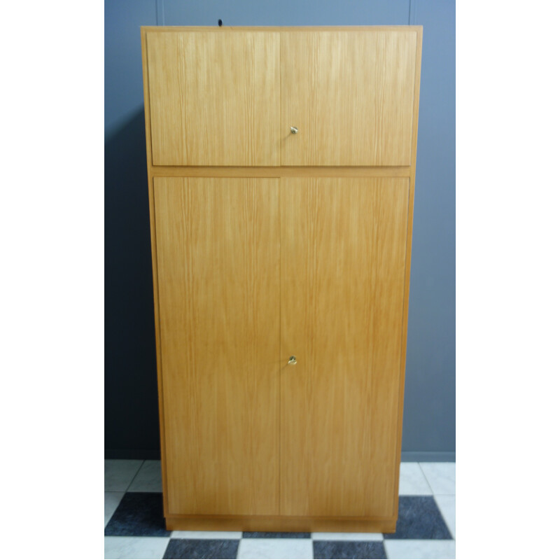 Vintage Wardrobe cabinet in blonde wood 1960s
