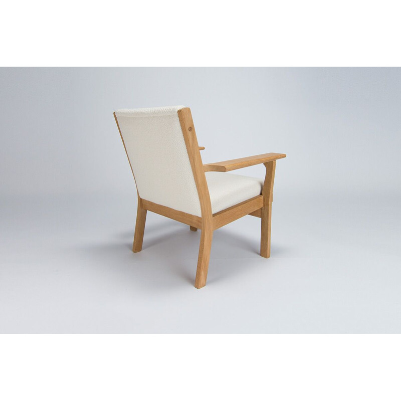 Vintage Hans Wegner poltronas de carvalho e lã por Getema, dinamarquês 1960