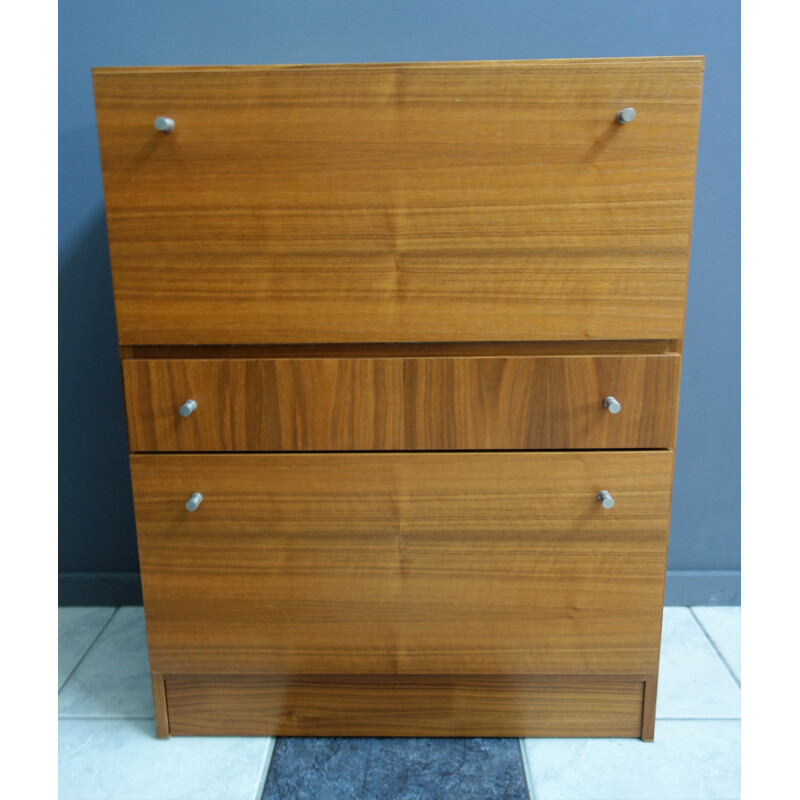 Vintage shoe cabinet in wood 1960s