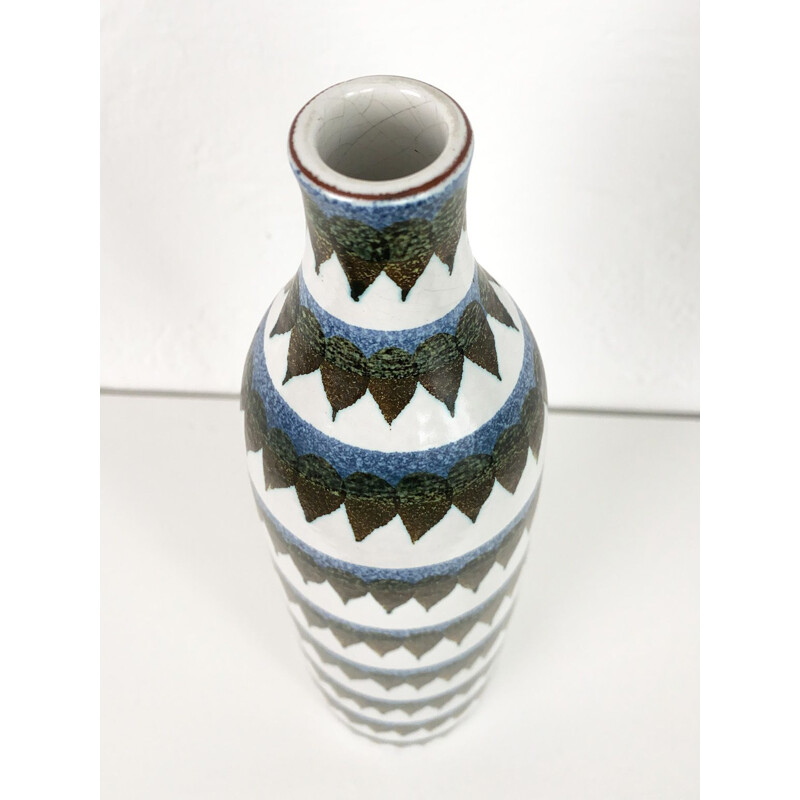 Vintage Vase Modell 189 aus Steingut Keramik von Stig Lindberg für Gustavsberg, Schweden 1950