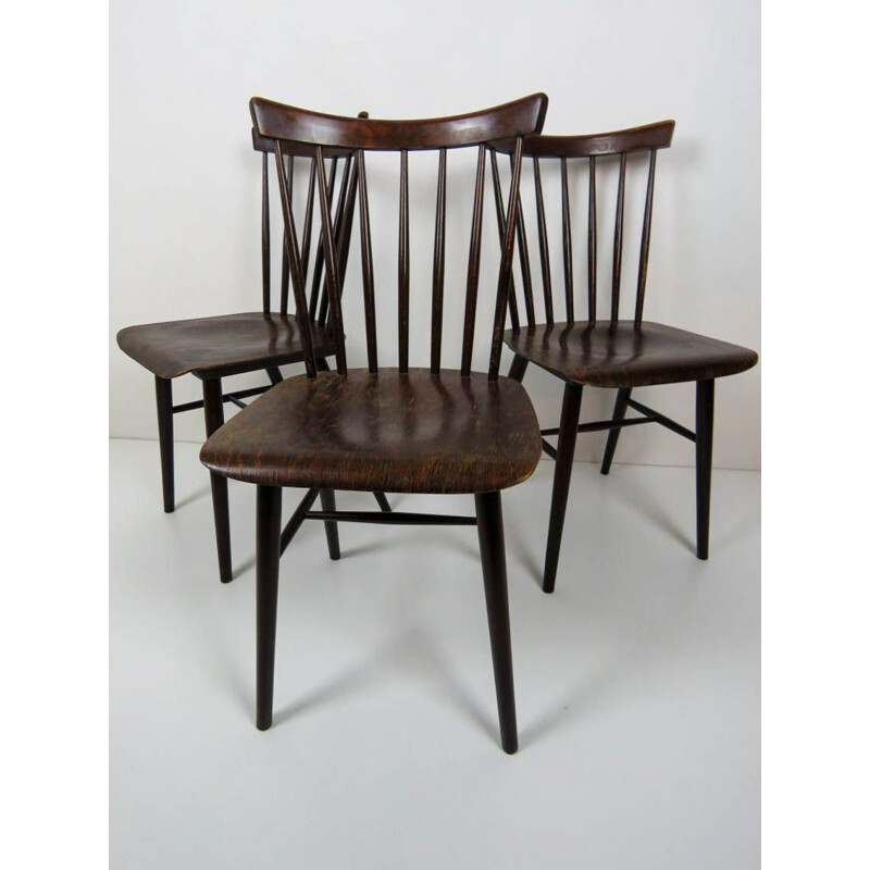 Vintage Ton Ironica chairs 1960s