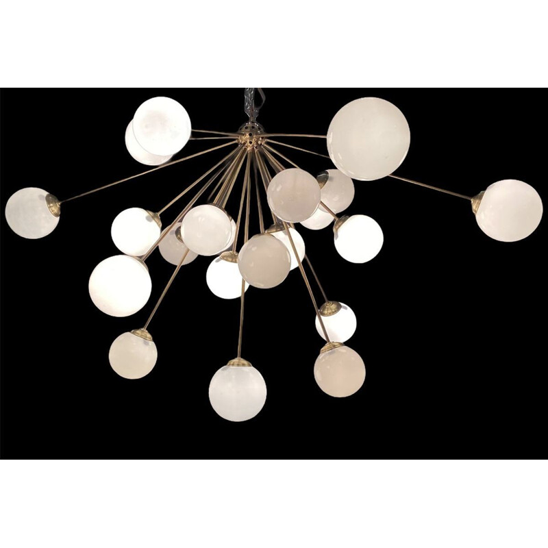 Large vintage Starburst Sputnik Chandelier with 21 Lights