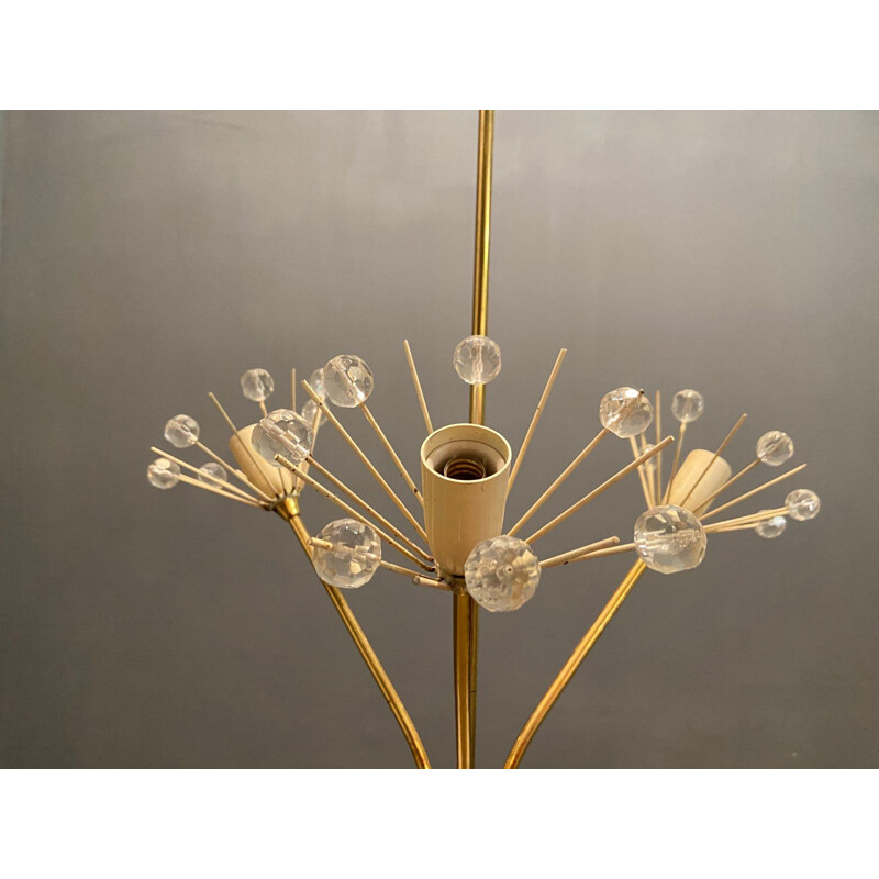 Vintage brass suspension lamp by Emile Stejnar for Rupert Nikoll, 1950