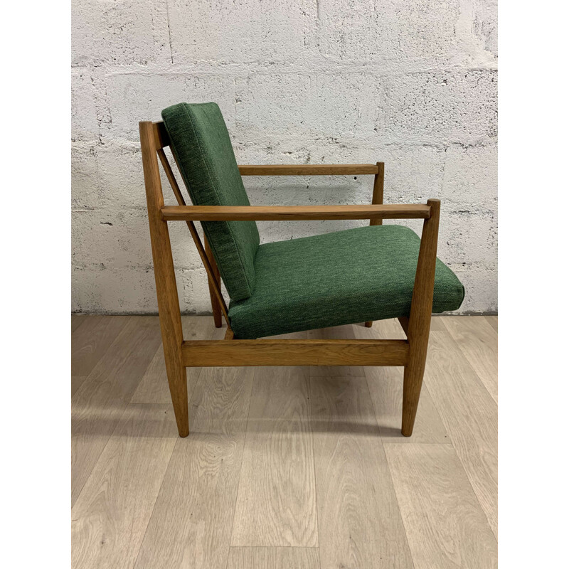 Vintage solid wood armchair, Scandinavian 1960s