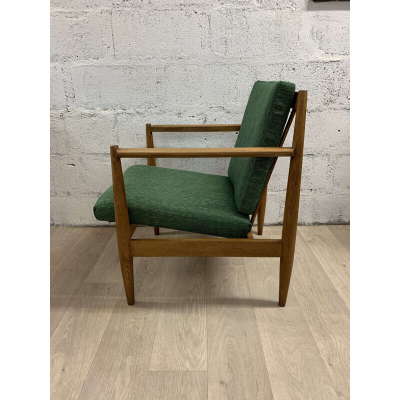 Vintage solid wood armchair, Scandinavian 1960s