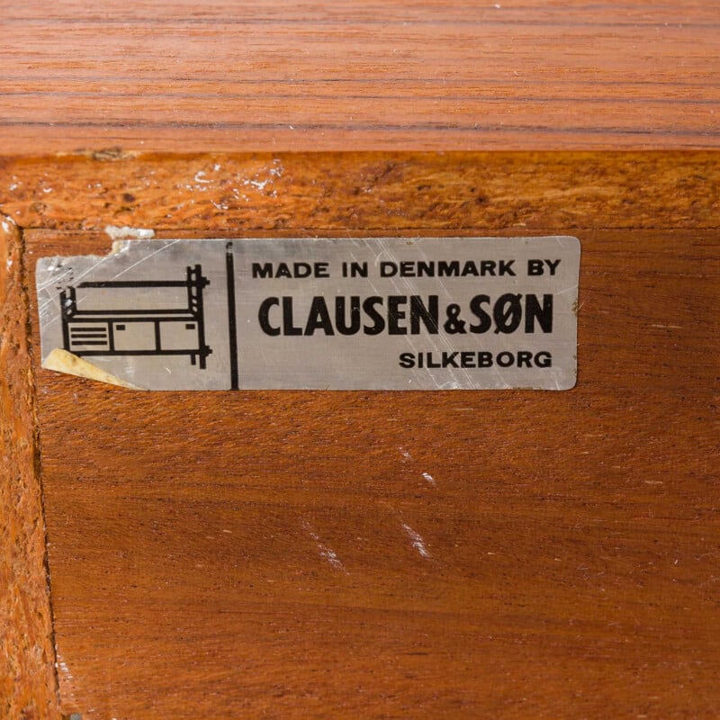 Vintage teak sideboard by Clausen & Son, Danish 1960s