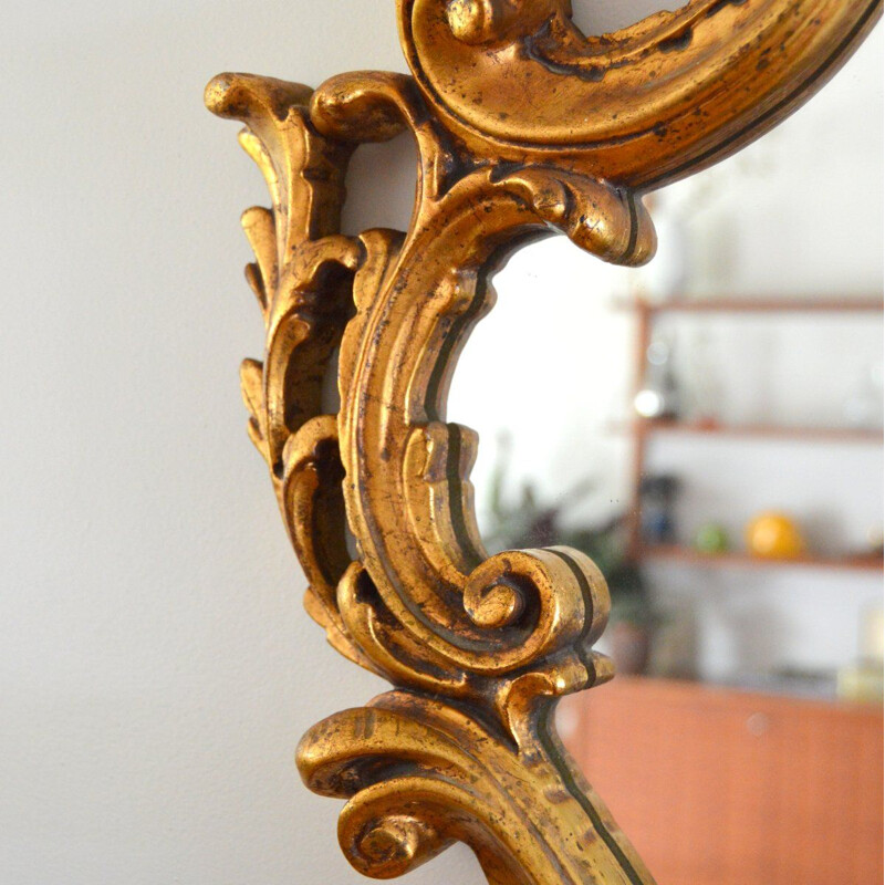 Large vintage baroque mirror 1970s