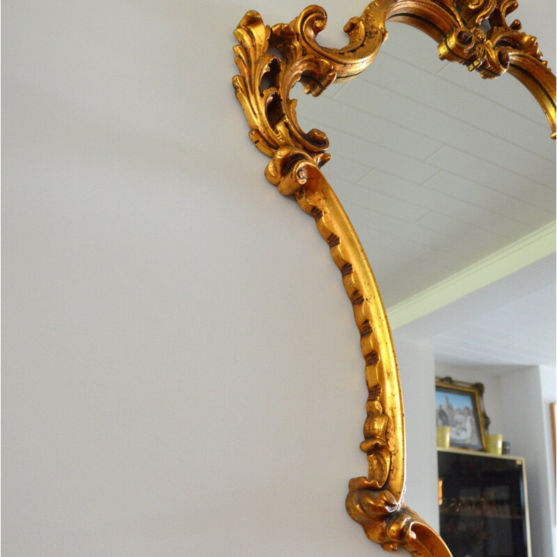 Large vintage baroque mirror 1970s