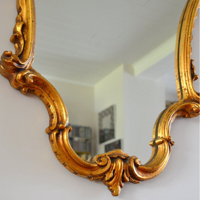 Large vintage baroque mirror 1970s