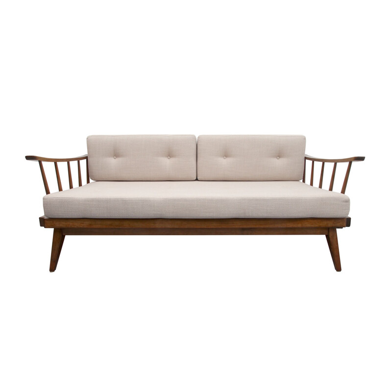 Vintage daybed in walnut by Wilhelm Knoll 1950s