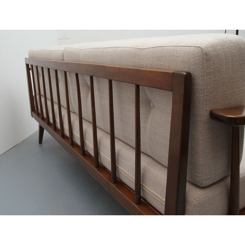 Vintage daybed in walnut by Wilhelm Knoll 1950s