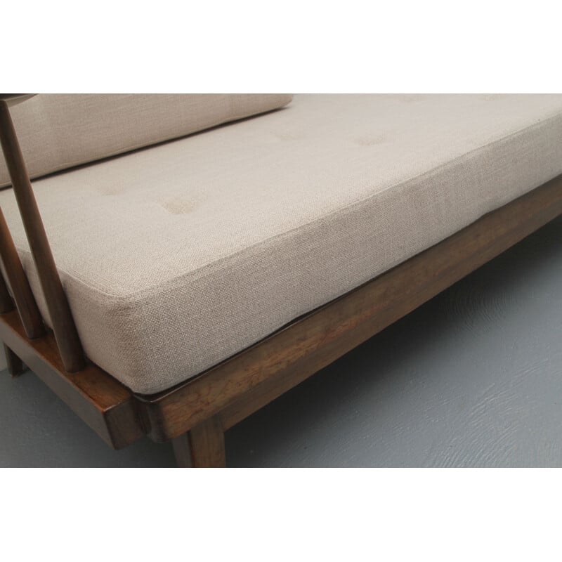 Vintage daybed in walnut by Wilhelm Knoll 1950s