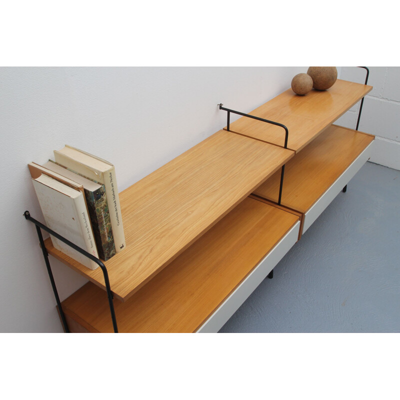 Vintage wall unit in ashformica Omnia, Germany 1960s