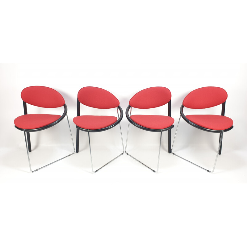 Set of 4 vintage Dining Chairs by Pierre Mazairac & Karel Boonzaaijer for Castelijn 1980s