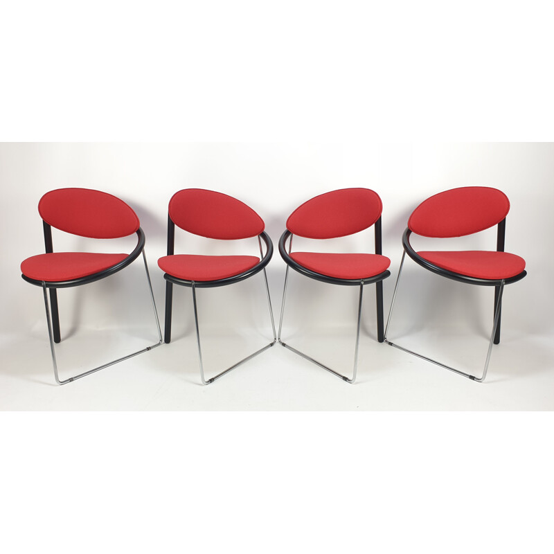 Set of 4 vintage Dining Chairs by Pierre Mazairac & Karel Boonzaaijer for Castelijn 1980s