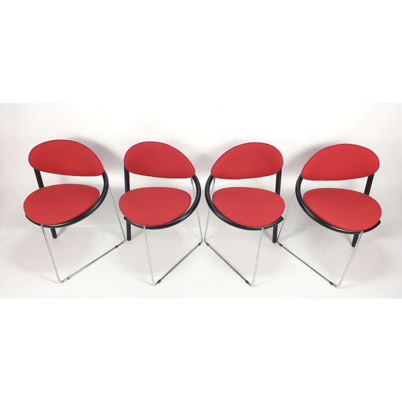 Set of 4 vintage Dining Chairs by Pierre Mazairac & Karel Boonzaaijer for Castelijn 1980s