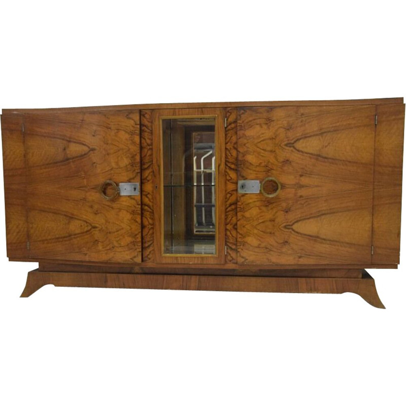 Vintage Art Deco Enfilade Nussbaum Kredenz, 1930