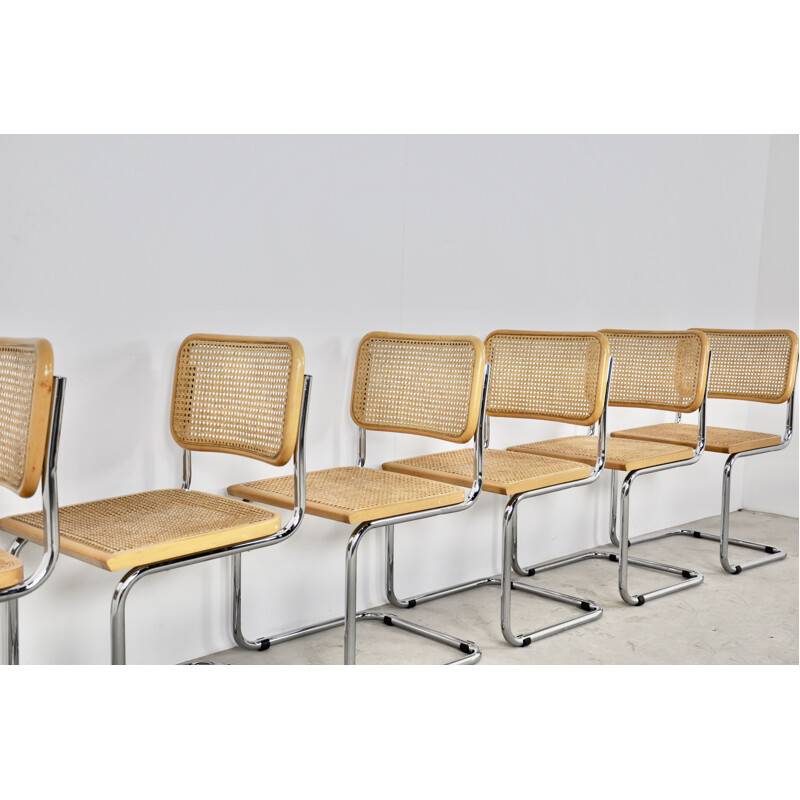 Set of 6 vintage Dinning Chairs B32 By Marcel Breuer